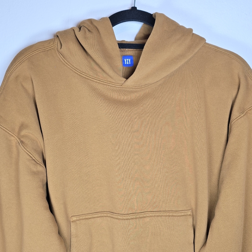 Yeezy x Gap Kanye West Men's Double Layer Sweatshirt Hoodie Brown Small Unisex - Picture 4 of 12
